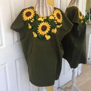 Sunflower Mexico Embroidery Blouse